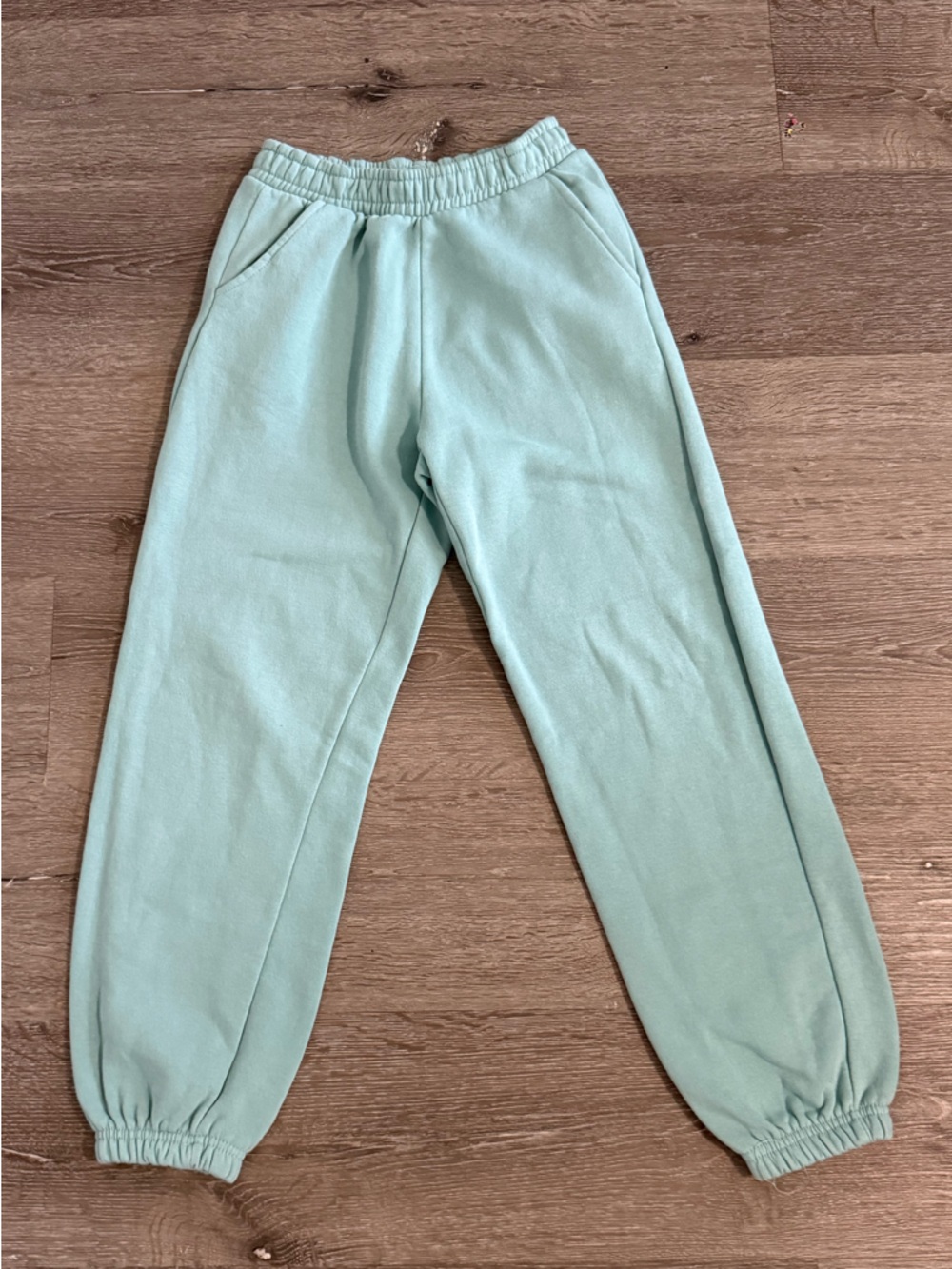 Zara Kids Mint Green Elastic Waist Jogger Pants | size 13-14
